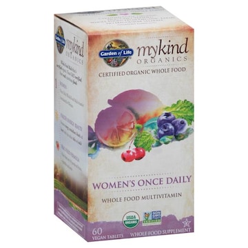 Garden of Life My Kind Organics Multivitamin, Whole Food, Women's Once Daily, Vegan Tablets