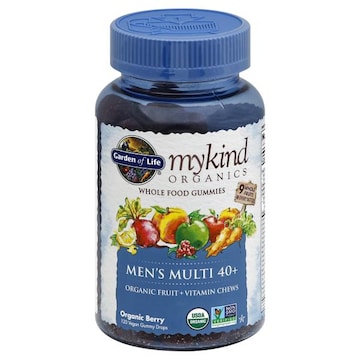 Garden of Life MyKind Organics Men's Multi 40 +,  Fruit & Vitamin Chews, Gummy Drops, Organic Berry