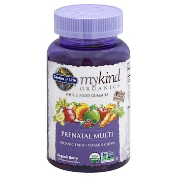 Garden of Life MyKind Organics Prenatal Multi, Vegan Gummy Drops, Organic Berry