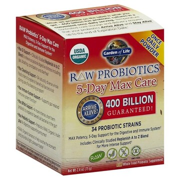 Garden of Life Raw Probiotics 5-Day Max Care, Powder
