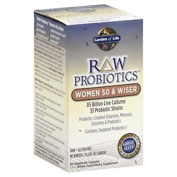 Garden of Life Raw Probiotics Probiotics, Women 50 & Wiser, Vegetarian Capsules
