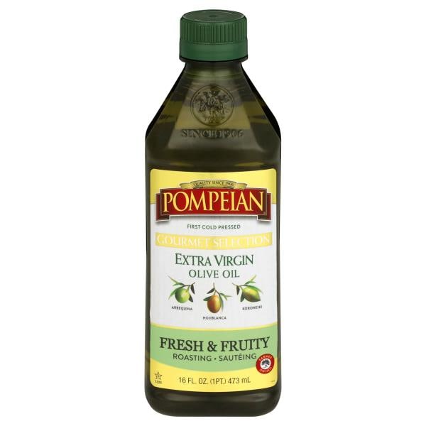 Pompeian Gourmet Selection Olive Oil, Extra Virgin, Fresh & Fruity ...