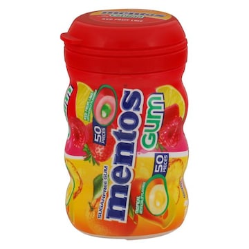 Mentos Gum, Sugar Free, Red Fruit Lime, Tropical