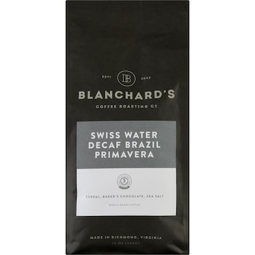 Blanchard's Coffee Coffee, Whole Bean, Swiss Water, Brazil Primavera, Decaf