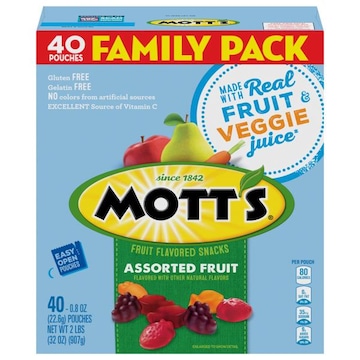Mott's Assorted Fruit Fruit Flavored Snacks Family Pack