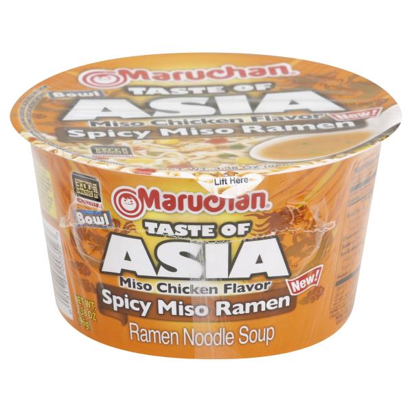 Maruchan Taste of Asia Ramen Noodle Soup, Spicy Miso, Miso Chicken