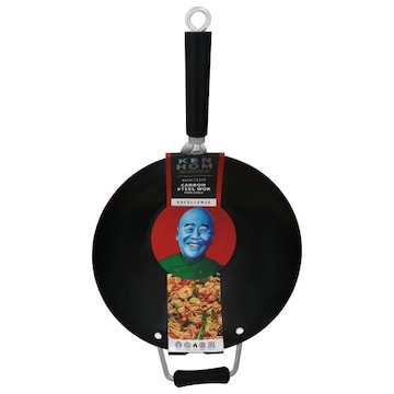 Ken Hom Wok, Carbon Steel, Non-Stick, 12-1/4 Inch