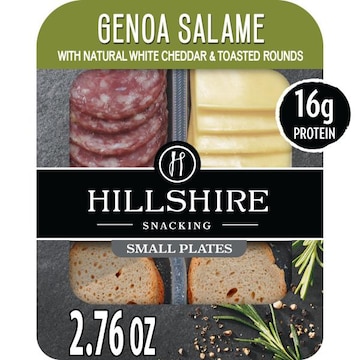 Hillshire Snacking Small Plates, Genoa Salami Deli Lunch Meat and White Cheddar Cheese