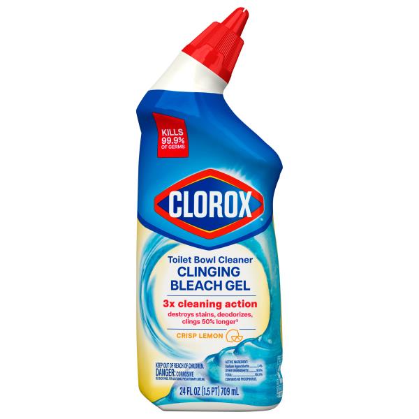 Clorox Toilet Bowl Cleaner, Clinging Bleach Gel, Crisp Lemon Publix