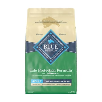 Blue Buffalo BLUE Life Protection Formula Natural Adult Dry Dog Food, Lamb and Brown Rice 15-lb