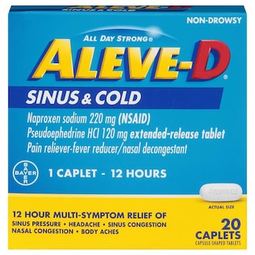 Aleve-D Sinus & Cold, Non-Drowsy, 220 mg, Caplets