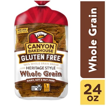 Canyon Bakehouse Heritage Style Whole Grain Gluten Free Bread, Large Sliced, 24 oz Loaf
