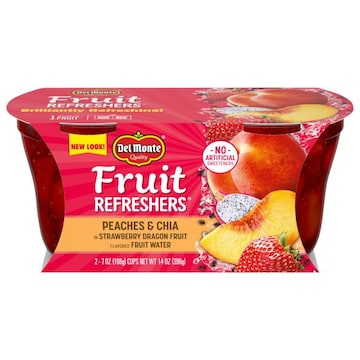Del Monte Fruit Refreshers Peaches & Chia in Strawberry Dragon Fruit Flavored Fruit Water