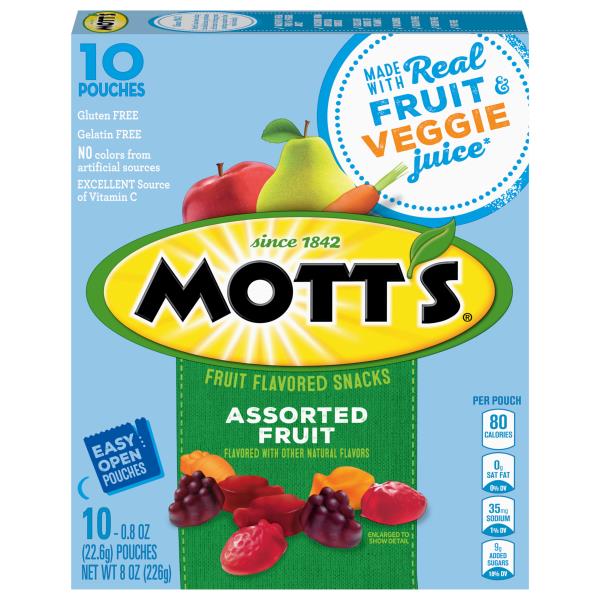 Mott's Fruit Flavored Snacks, Assorted Fruit Publix Super Markets