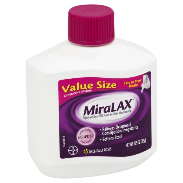 Miralax Osmotic Laxative, Grit Free, Powder, Value Size Publix Super