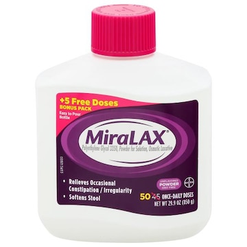 MiraLAX Osmotic Laxative, Grit Free, Powder, Value Size