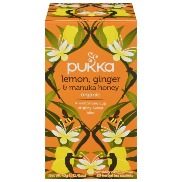 Pukka Herbal Tea, Lemon, Ginger & Manuka Honey, Sachets Publix Super