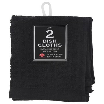 Ritz Dish Cloths, Black