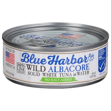 Blue Harbor Fish Co. Tuna, No Salt Added, Solid White, Albacore, Wild