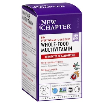 New Chapter Whole-Food Multivitamin, 55+ Every Woman's One Daily, Vegetarian Tablets