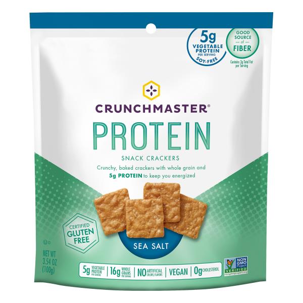 Crunchmaster Snack Crackers, Protein, Sea Salt Publix Super Markets