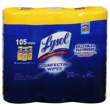 LYSOL® Disinfecting Wipes, Lemon & Lime Blossom