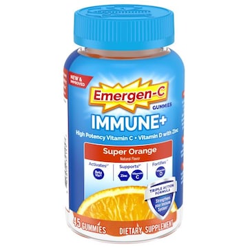 Emergen-C Emergen-C Immune+ Triple Action Immune Support Gummies, BetaVia (R), Super Orange