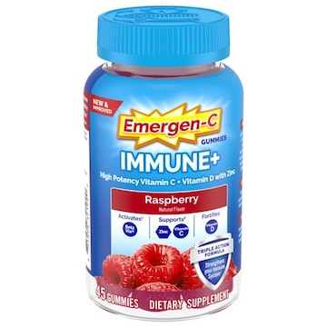 Emergen-C Emergen-C Immune+ Triple Action Immune Support Gummies, BetaVia (R), Raspberry