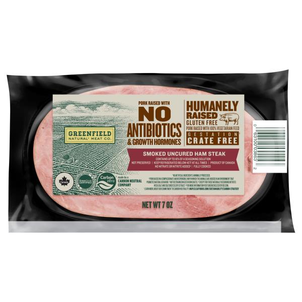 Greenfield Natural Meat Co. Smoked Uncured Ham Steak Publix Super Markets