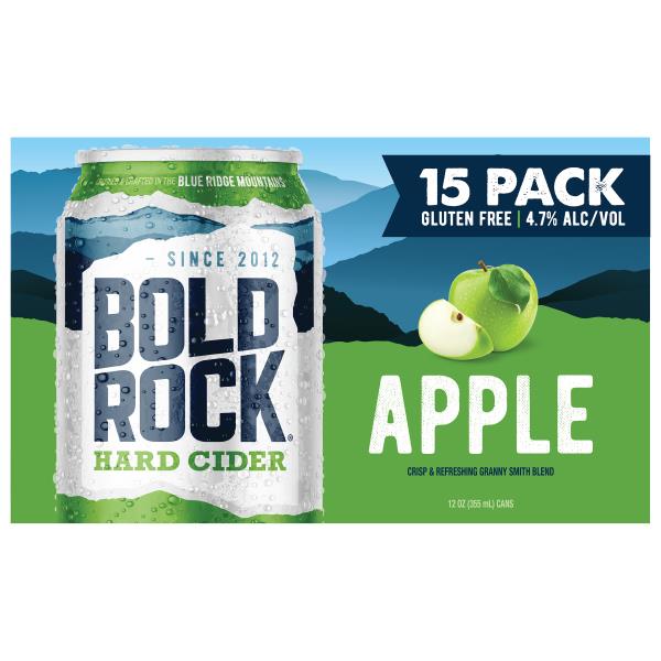Bold Rock Hard Cider, Apple, 15 Pack Publix Super Markets