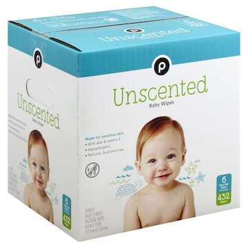Publix Baby Wipes, Unscented