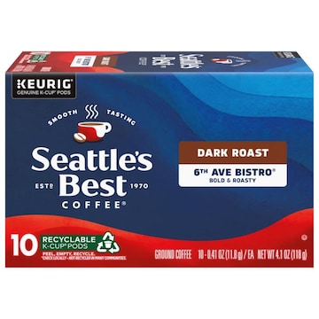 Seattle's Best Coffee Coffee, 100% Arabica, Ground, Dark Roast, 6th Ave Bistro, K-Cup Pods