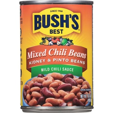 Bush's Best Kidney & Pinto Beans Mild Chili Sauce Mixed Chili Beans