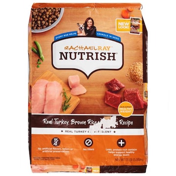 Rachael Ray Nutrish Dog Food, Real Turkey, Brown Rice & Venison Recipe, Adult
