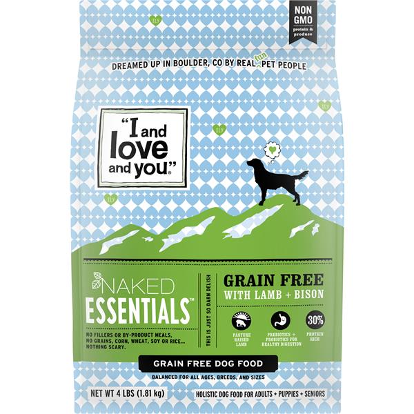 I and Love and You Naked Essentials Dog Food, Grain Free, With Lamb