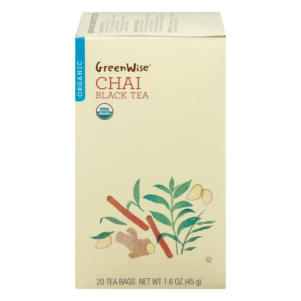 GreenWise Black Tea, Organic, Chai, Bags Publix Super Markets