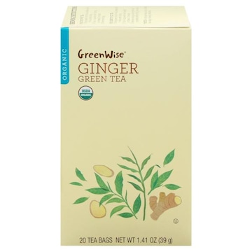 GreenWise Green Tea, Organic, Ginger, Bags