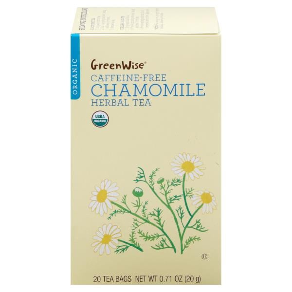 GreenWise Herbal Tea, CaffeineFree, Organic, Chamomile, Bags Publix