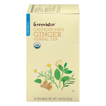 GreenWise Herbal Tea, Organic, Caffeine-Free, Ginger, Bags