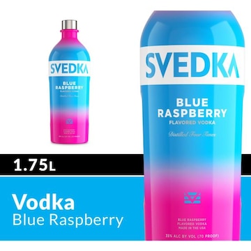 SVEDKA Blue Raspberry Flavored Vodka Bottle