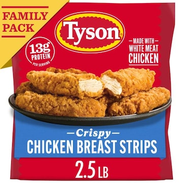 Tyson Frozen Crispy Chicken Breast Strips Family Pack