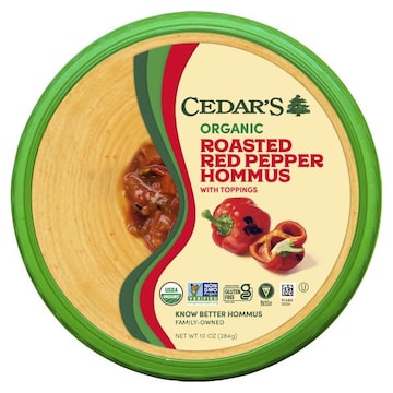 Cedar's Topped Organic Roasted Red Pepper Hummus