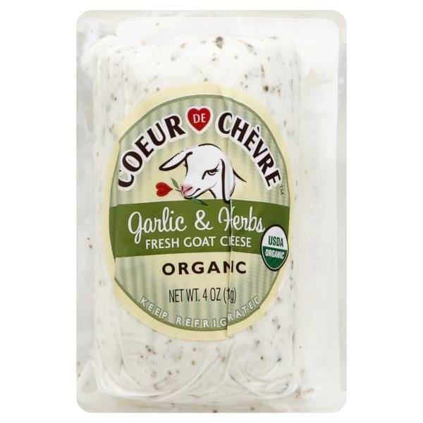 Coeur De Chevre Cheese, Fresh Goat, Organic, Garlic & Herbs Publix