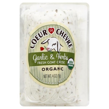 Coeur De Chevre Cheese, Fresh Goat, Organic, Garlic & Herbs
