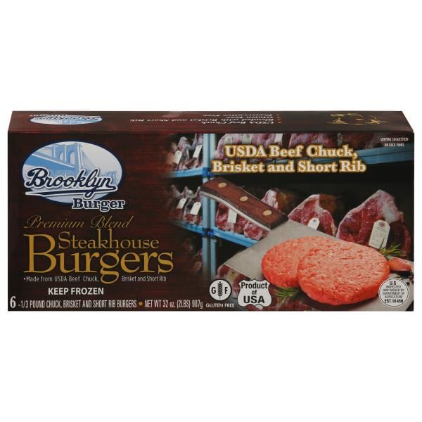Brooklyn Burger Burgers, Premium Blend, Steakhouse Publix Super Markets