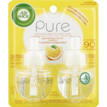 Air Wick Pure Scented Oil Refills, Sparkling Citrus Fragrance