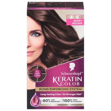 Keratin Color Berry Brown 5.3 Permanent Hair Color