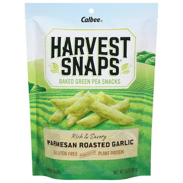 Harvest Snaps Green Pea Snacks, Baked, Parmesan Roasted Garlic