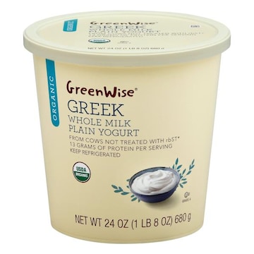 GreenWise Yogurt, Greek, Organic, Whole Milk, Plain