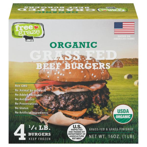 Free Graze Beef Burgers, Organic, GrassFed Publix Super Markets